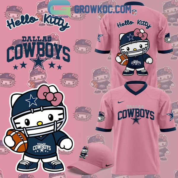 Dallas Cowboys 50th Anniversary Of Hello Kitty 2024 Celebrating Football Jersey Pink