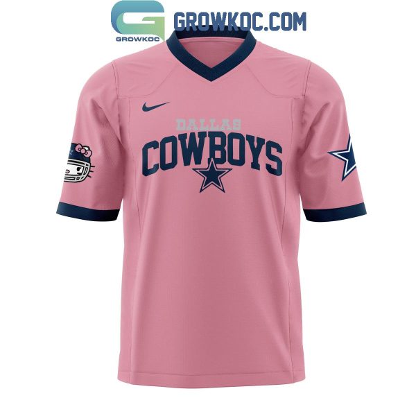 Dallas Cowboys 50th Anniversary Of Hello Kitty 2024 Celebrating Football Jersey Pink