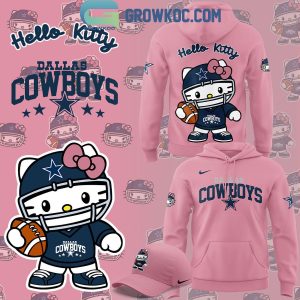 Dallas Cowboys 50th Anniversary Of Hello Kitty Pink Version Hoodie T-Shirt