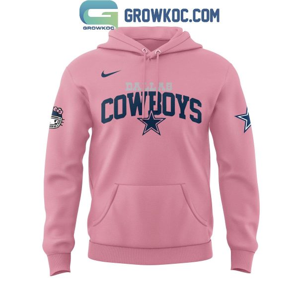 Dallas Cowboys 50th Anniversary Of Hello Kitty Pink Version Hoodie T-Shirt