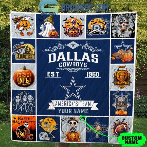 Dallas Cowboys America’s Team Est. 1960 Halloween Personalized Fleece Blanket Quilt