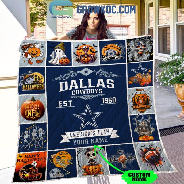 Dallas Cowboys America’s Team Est. 1960 Halloween Personalized Fleece Blanket Quilt