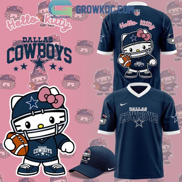 Dallas Cowboys Celebrating 50th Anniversary Of Hello Kitty Navy Football Jersey