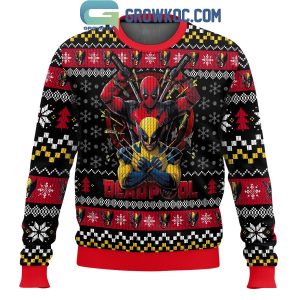 Deadpool X Wolverine Bye Bye Bye Christmas Ugly Sweater