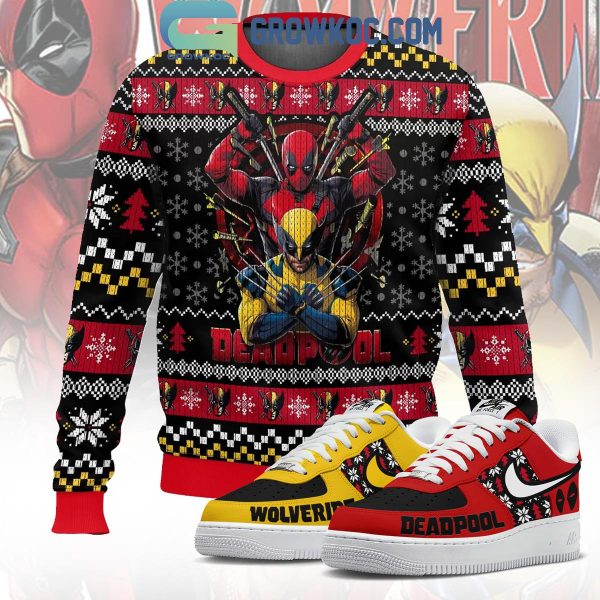 Deadpool X Wolverine Bye Bye Bye Christmas Ugly Sweater