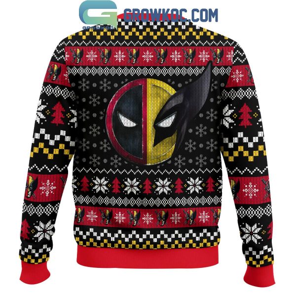 Deadpool X Wolverine Bye Bye Bye Christmas Ugly Sweater