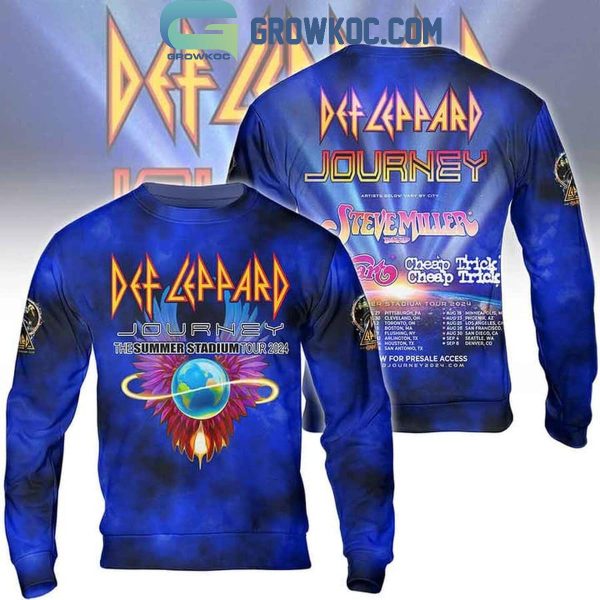 Def Leppard Journey Cheap Trick And The Heat In Tour 2024 Hoodie T-Shirt