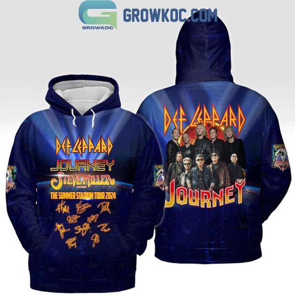 Def Leppard Journey Steve Miller The Summer Stadium Tour 2024 Hoodie T-Shirt