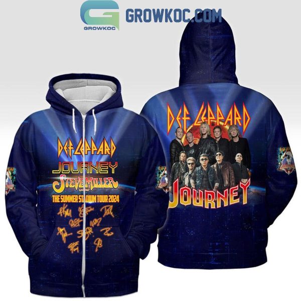 Def Leppard Journey Steve Miller The Summer Stadium Tour 2024 Hoodie T-Shirt