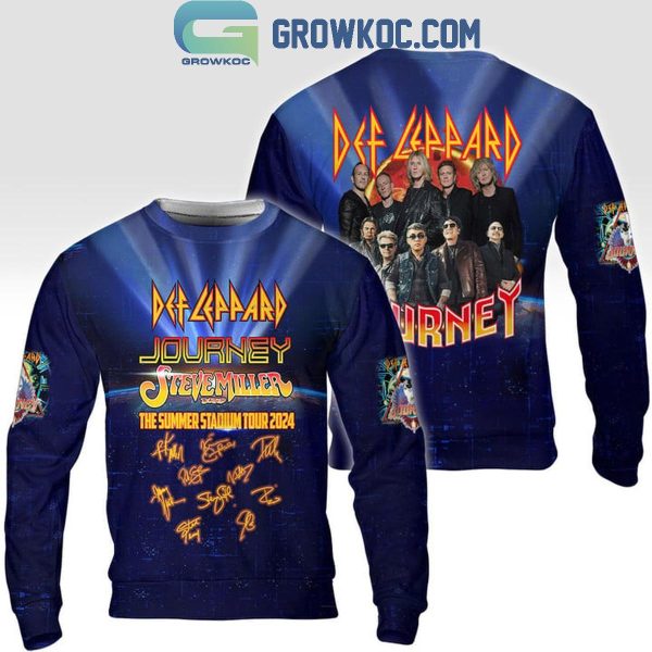 Def Leppard Journey Steve Miller The Summer Stadium Tour 2024 Hoodie T-Shirt