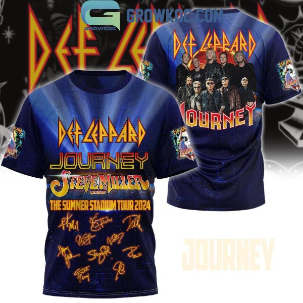 Def Leppard Journey Steve Miller The Summer Stadium Tour 2024 Hoodie T-Shirt