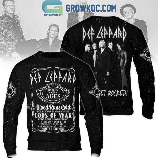 Def Leppard Let’s Get Rocked Blood Runs Cold God Of War Hoodie T-Shirt