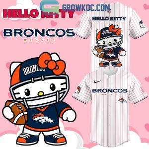 Denver Broncos Hello Kitty Celebrating 50th Anniversary Baseball Jersey