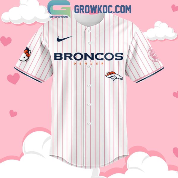 Denver Broncos Hello Kitty Celebrating 50th Anniversary Baseball Jersey