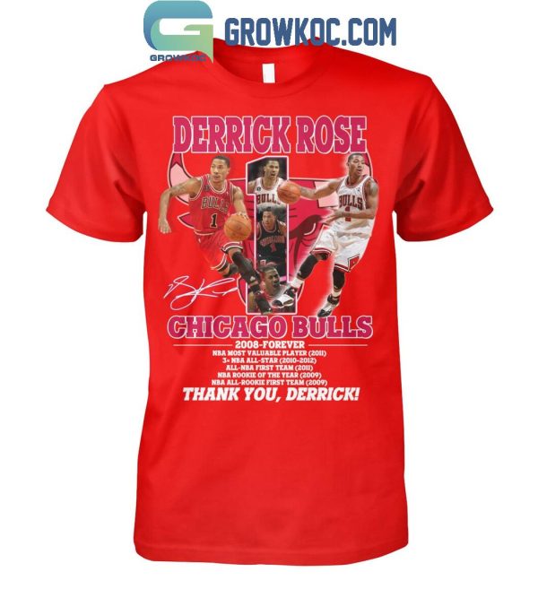 Derrick Rose Chicago Bulls NBA Most Valuable Player 2011 Thank You T-Shirt