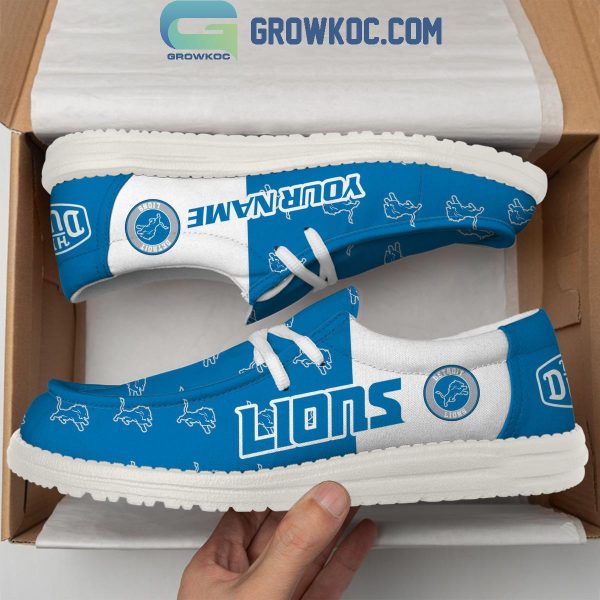 Detroit Lions 2024 Version Personalized Hey Dude Shoes