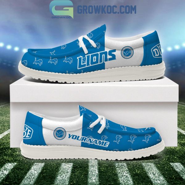 Detroit Lions 2024 Version Personalized Hey Dude Shoes