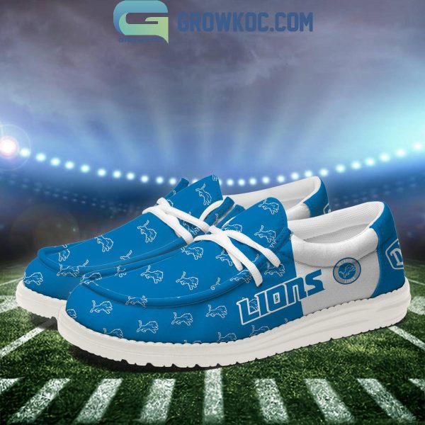 Detroit Lions 2024 Version Personalized Hey Dude Shoes