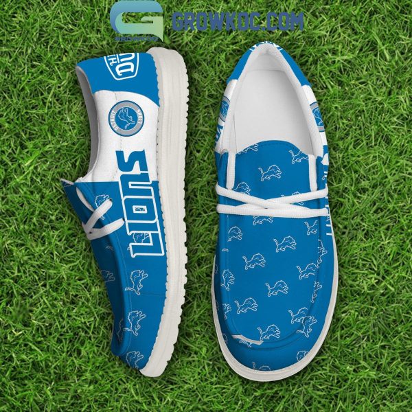 Detroit Lions 2024 Version Personalized Hey Dude Shoes