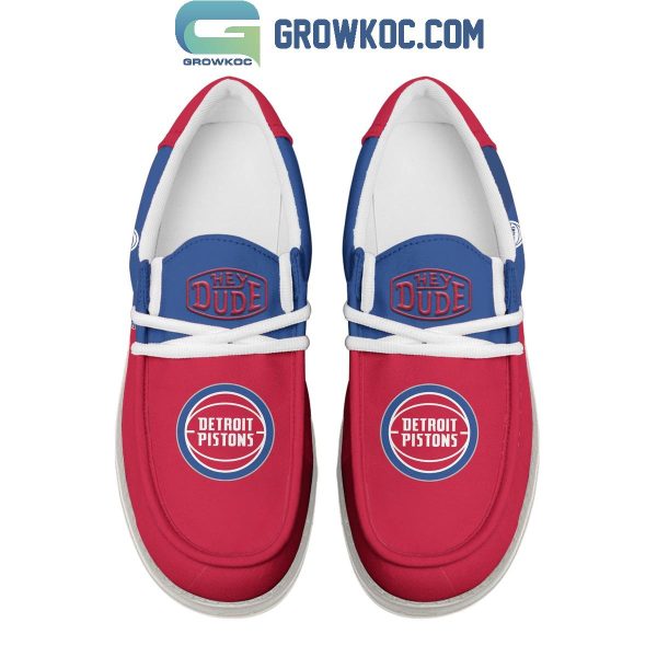 Detroit Pistons 2024 Personalized Hey Dude Shoes