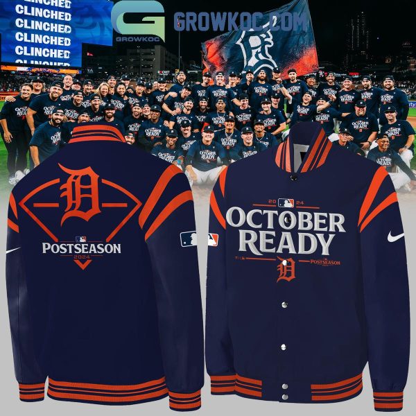 Detroit Tigers 2024 Baseball Team October Ready Postseason Baseball Jacket