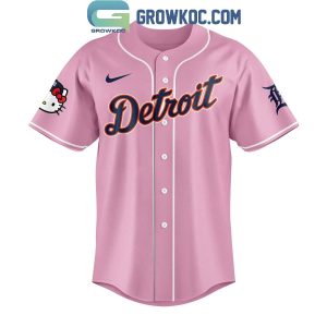 Detroit Tigers Celebrating 50th Anniversary Of Hello Kitty 2024 Baseball Jersey