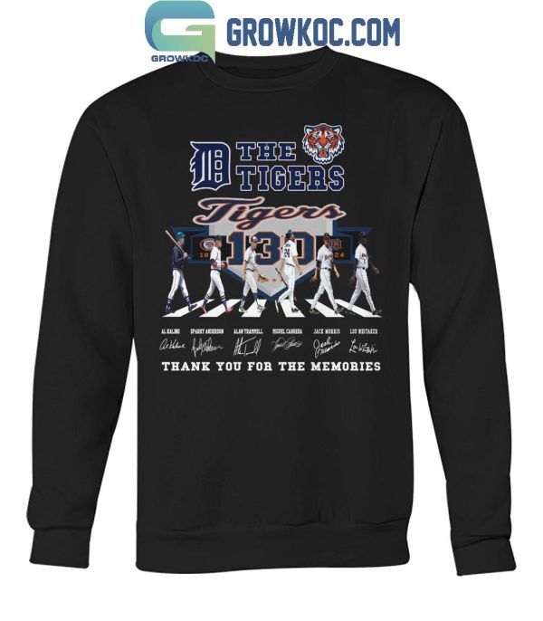 Detroit Tigers Thank You For The Memories Of The Tigers 130 Years Baseball T-Shirt