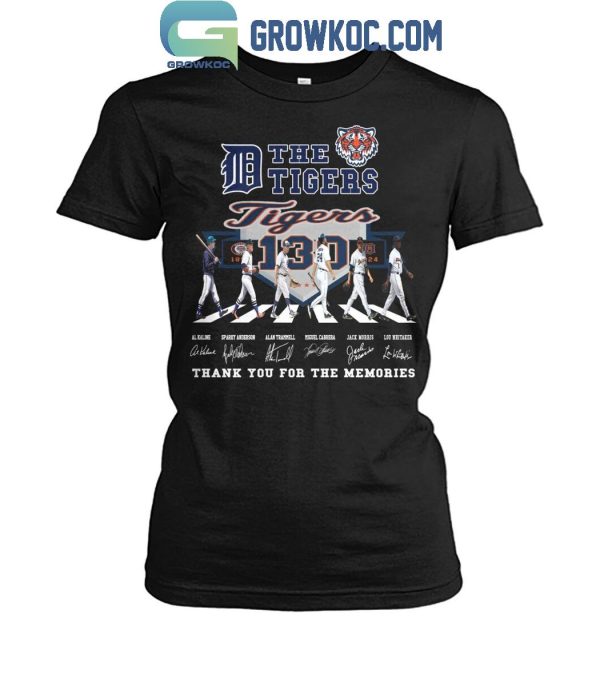 Detroit Tigers Thank You For The Memories Of The Tigers 130 Years Baseball T-Shirt