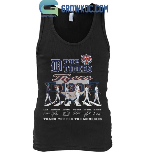 Detroit Tigers Thank You For The Memories Of The Tigers 130 Years Baseball T-Shirt