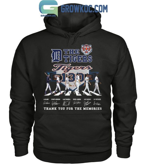 Detroit Tigers Thank You For The Memories Of The Tigers 130 Years Baseball T-Shirt