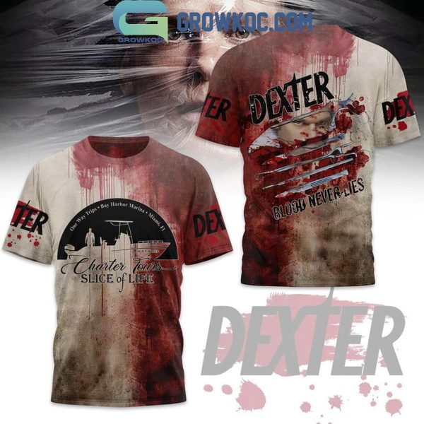 Dexter Blood Never Lies Charter Tours Slice Of Life Hoodie T-Shirt