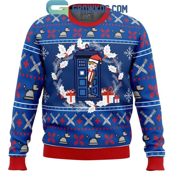 Doctor Who Tardis Christmas Ugly Sweater