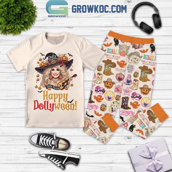 Dolly Parton Happy Dollyween Halloween Fleece Pajamas Set