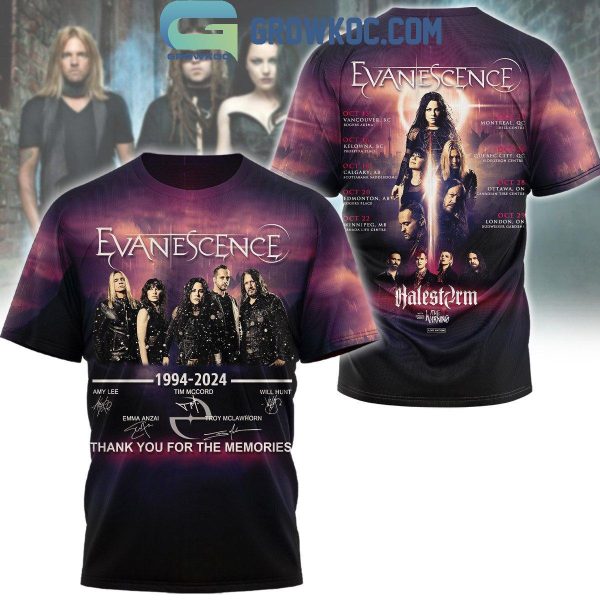 Evanescence 1994-2024 Thank You For The Memories Hoodie T-Shirt