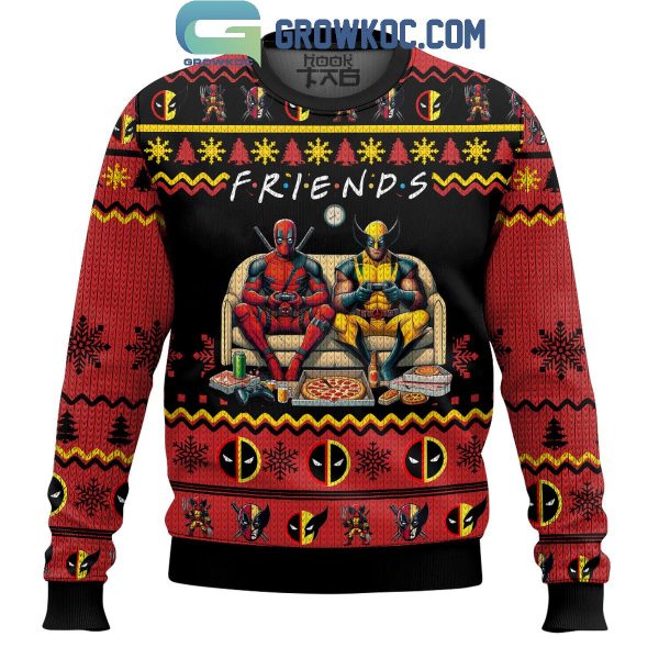 F.R.I.E.N.D.S Deadpool Wolverine Christmas Ugly Sweater