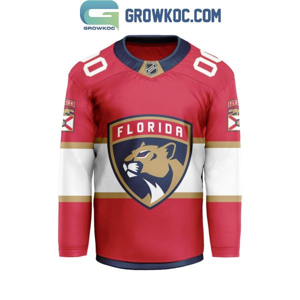 Florida Panthers Be The Fighter 2024 Home Personalized Hockey Jersey