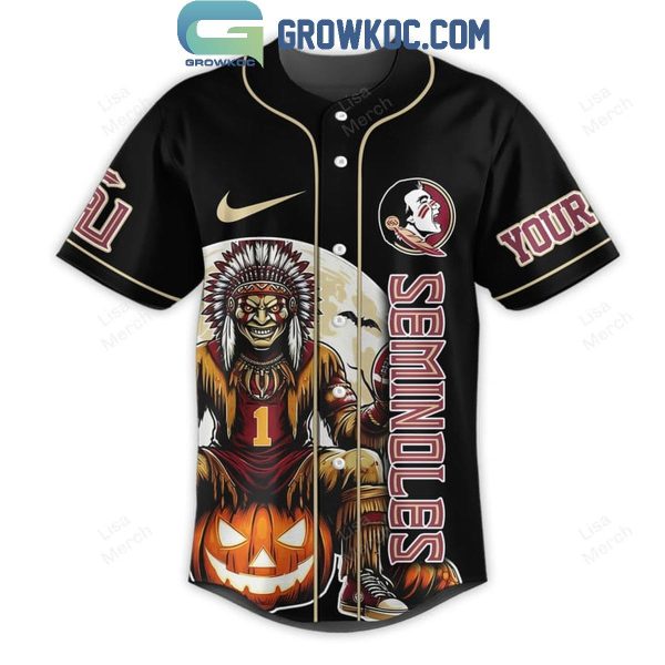 Florida State Seminoles Halloween Fear The Spear Personalized Baseball Jersey