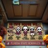 Georgia Bulldogs In This House We Love Halloween Horror Movies Doormat