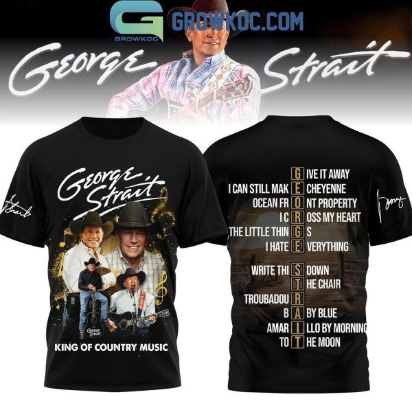 George Strait King Of Country Music Baby Blue Hoodie T-Shirt