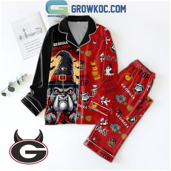 Georgia Bulldogs Dawgs Top Go Dawgs Halloween Polyester Pajamas Set