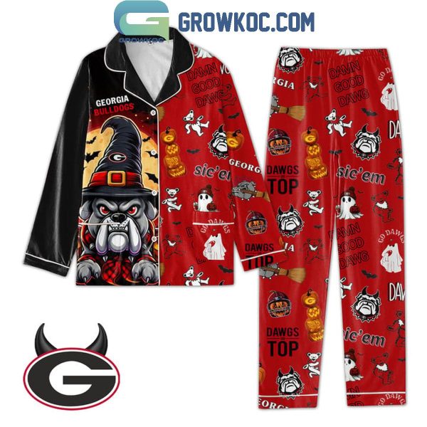 Georgia Bulldogs Dawgs Top Go Dawgs Halloween Polyester Pajamas Set