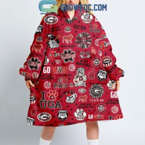 Georgia Bulldogs Go Dawgs Can’t Hide Bulldogs Pride Oodie Hooded Blanket