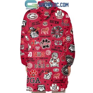 Georgia Bulldogs Go Dawgs Can’t Hide Bulldogs Pride Oodie Hooded Blanket