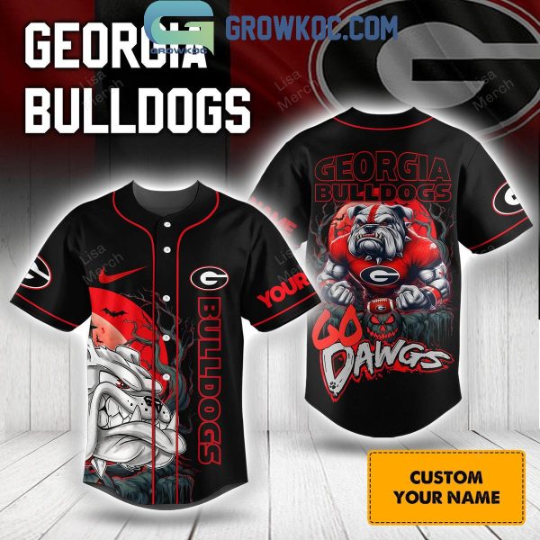 Georgia Bulldogs Go Dawgs Halloween Victory Personalized Baseball Jersey