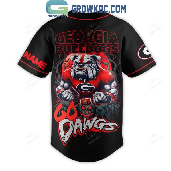 Georgia Bulldogs Go Dawgs Halloween Victory Personalized Baseball Jersey