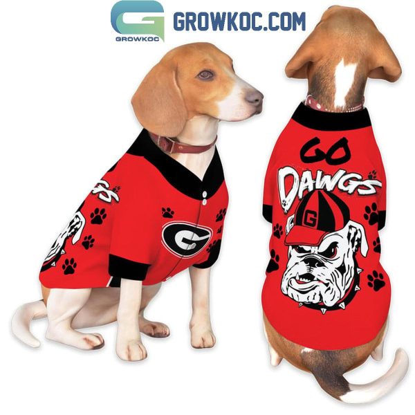 Georgia Bulldogs Go Dawgs Red Version Pet Baseball Jersey