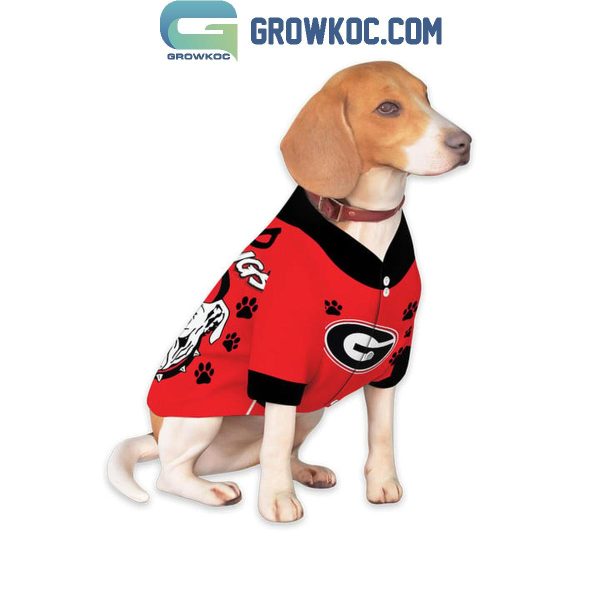 Georgia Bulldogs Go Dawgs Red Version Pet Baseball Jersey