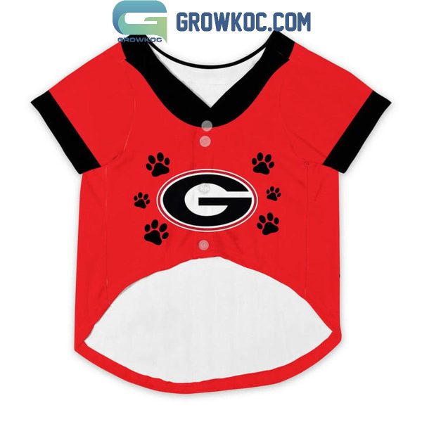 Georgia Bulldogs Go Dawgs Red Version Pet Baseball Jersey