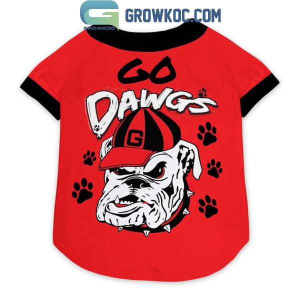 Georgia Bulldogs Go Dawgs Red Version Pet Baseball Jersey