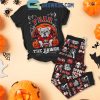 Alabama Crimson Tide Spooky Season Fear The Tide Fleece Pajamas Set